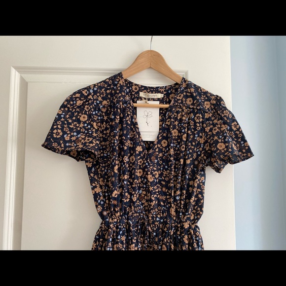 *Sold* Christy Dawn Dress in Navy Anemone - Picture 9 of 12